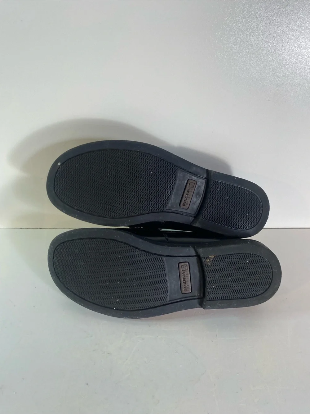 Sperry Top Sider Boys Colton Black Leather Original Penny Loafers Size